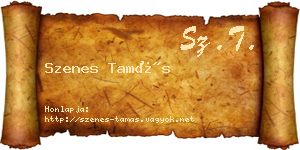 Szenes Tamás névjegykártya